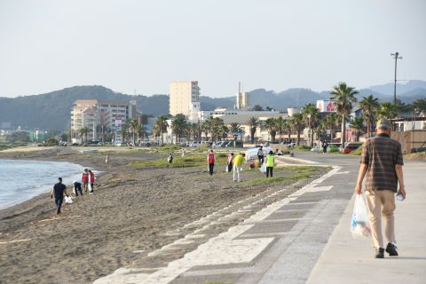 海岸清掃の様子の画像
